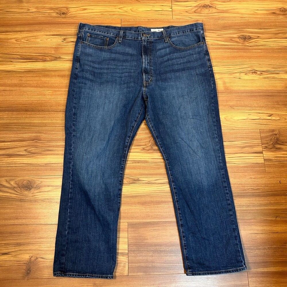 Cremieux Premium Denim Jeans Mens 46x30 Blue Straight Leg Stretch Cotton Blend